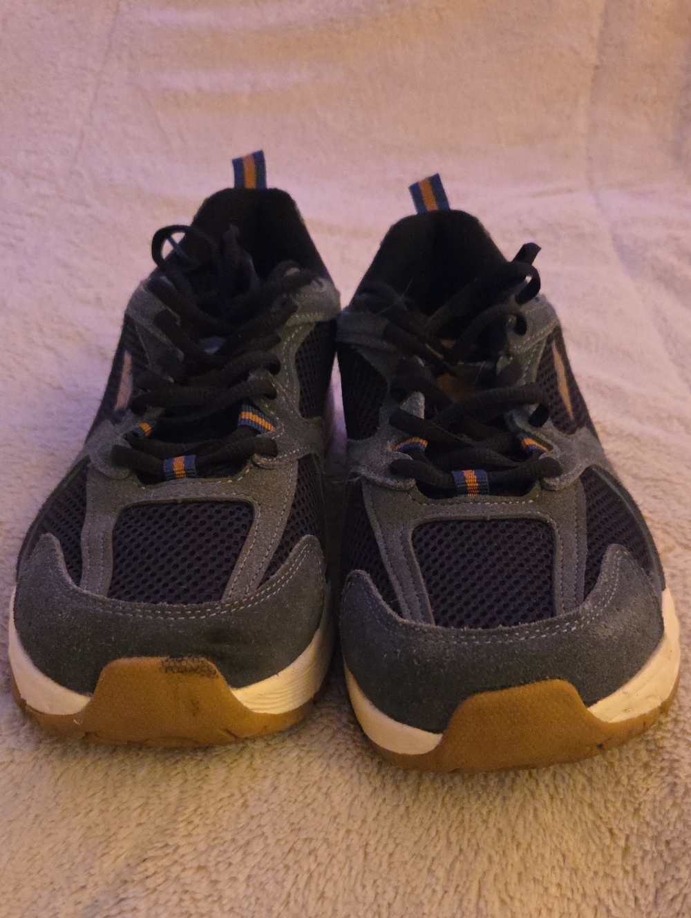 Avia Navy and Gray Men's Sneakers with Tan Accents